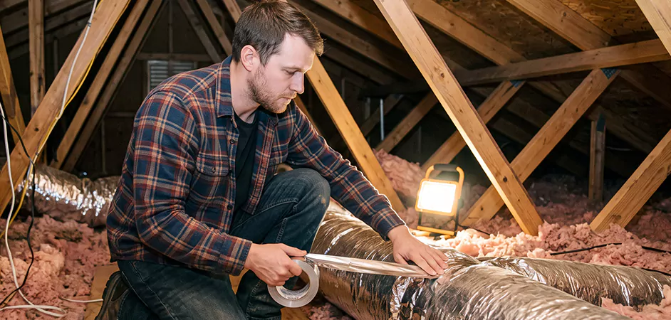 Attic Duct Sealing and Insulation in Laurel