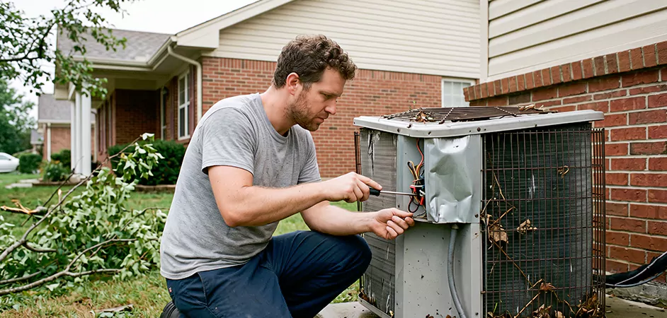 Storm Damage HVAC Restoration in Laurel